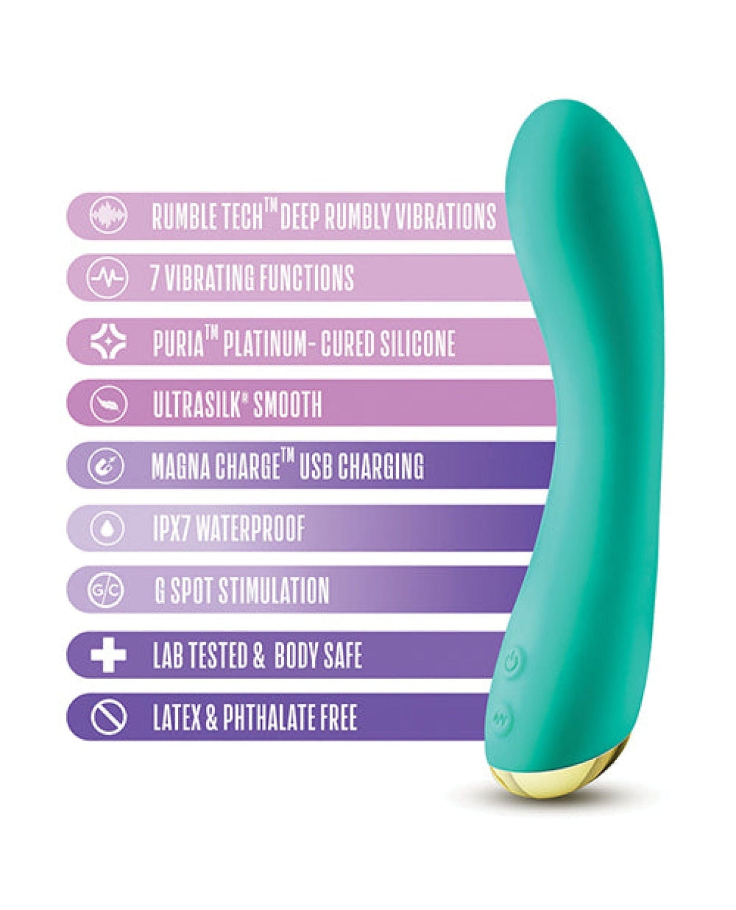 Doll Authority Vibrators Blush Aria Luscious Af - Teal