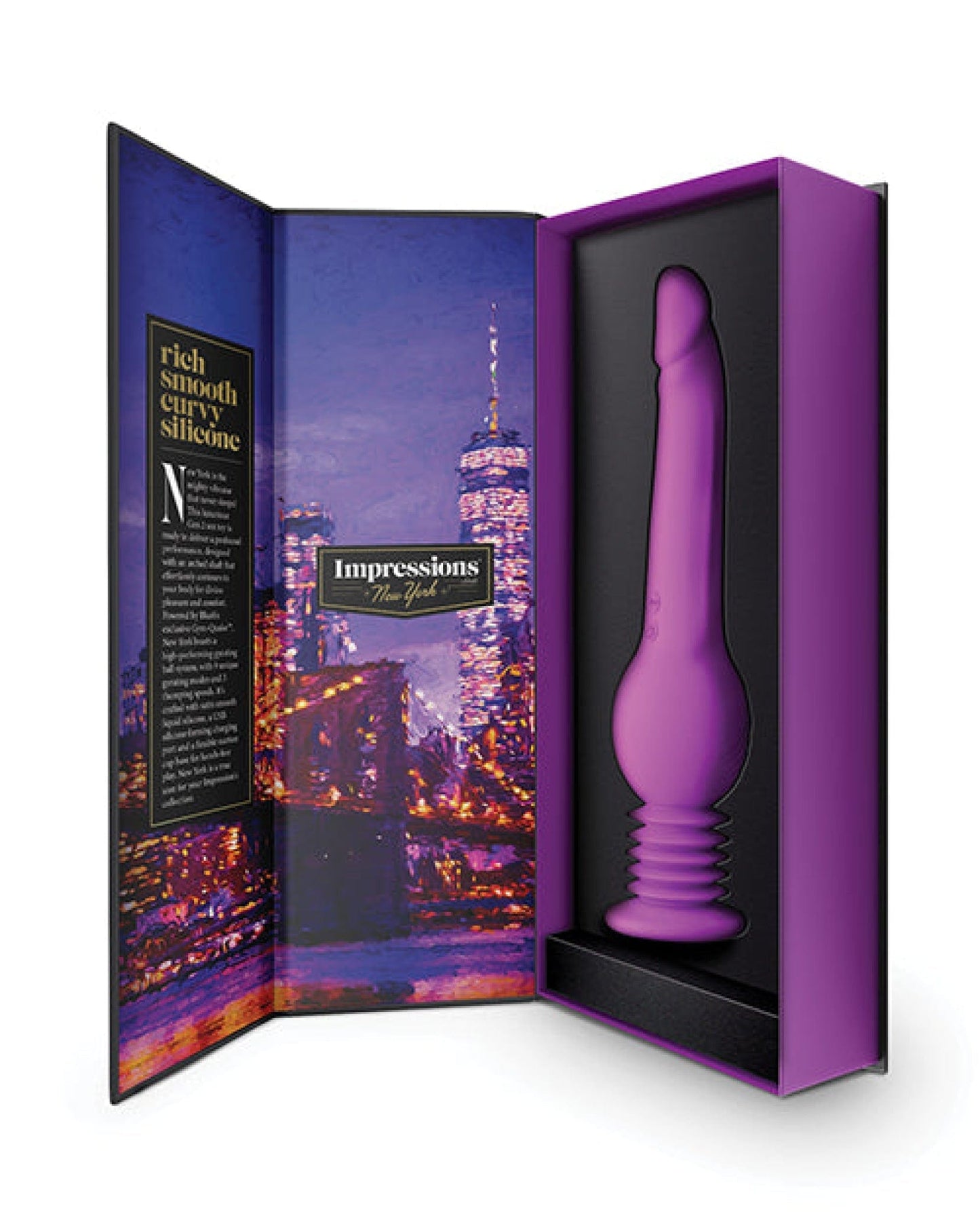 Doll Authority Vibrators Blush Impressions New York Gyro Quake Dildo - Purple