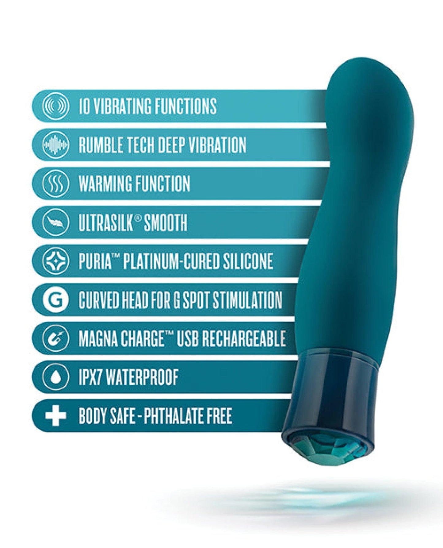Doll Authority Vibrators Blush Oh My Gem Fierce - Blue Topaz