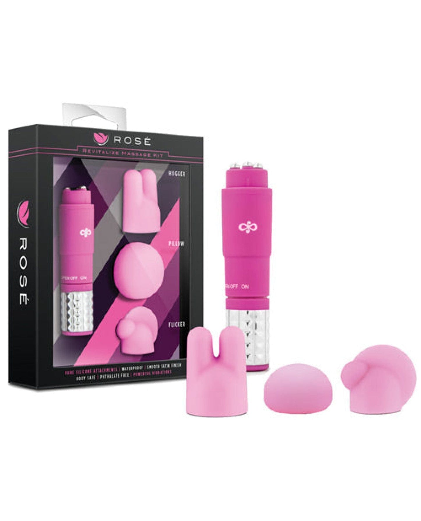 Doll Authority Vibrators Pink Blush Rose Revitalie Massage Kit