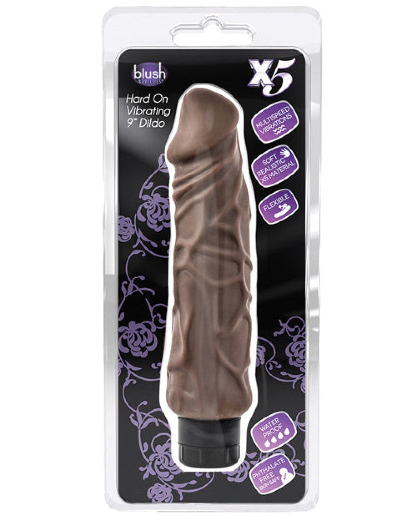 Doll Authority Vibrators Brown Blush X5 Plus Hard On Vibrating Dildo
