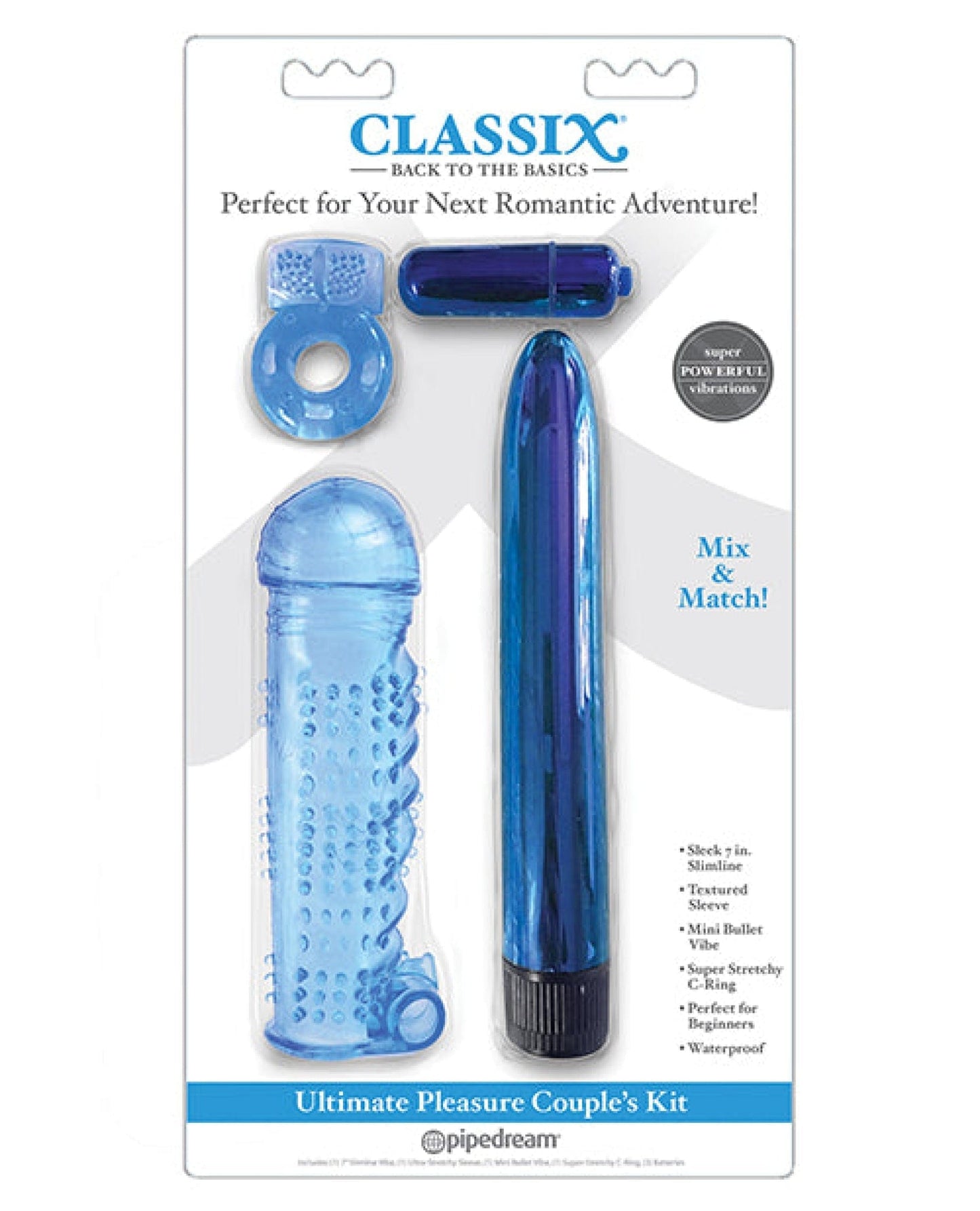 Doll Authority Vibrators Blue Classix Ultimate Pleasure Couples Kit