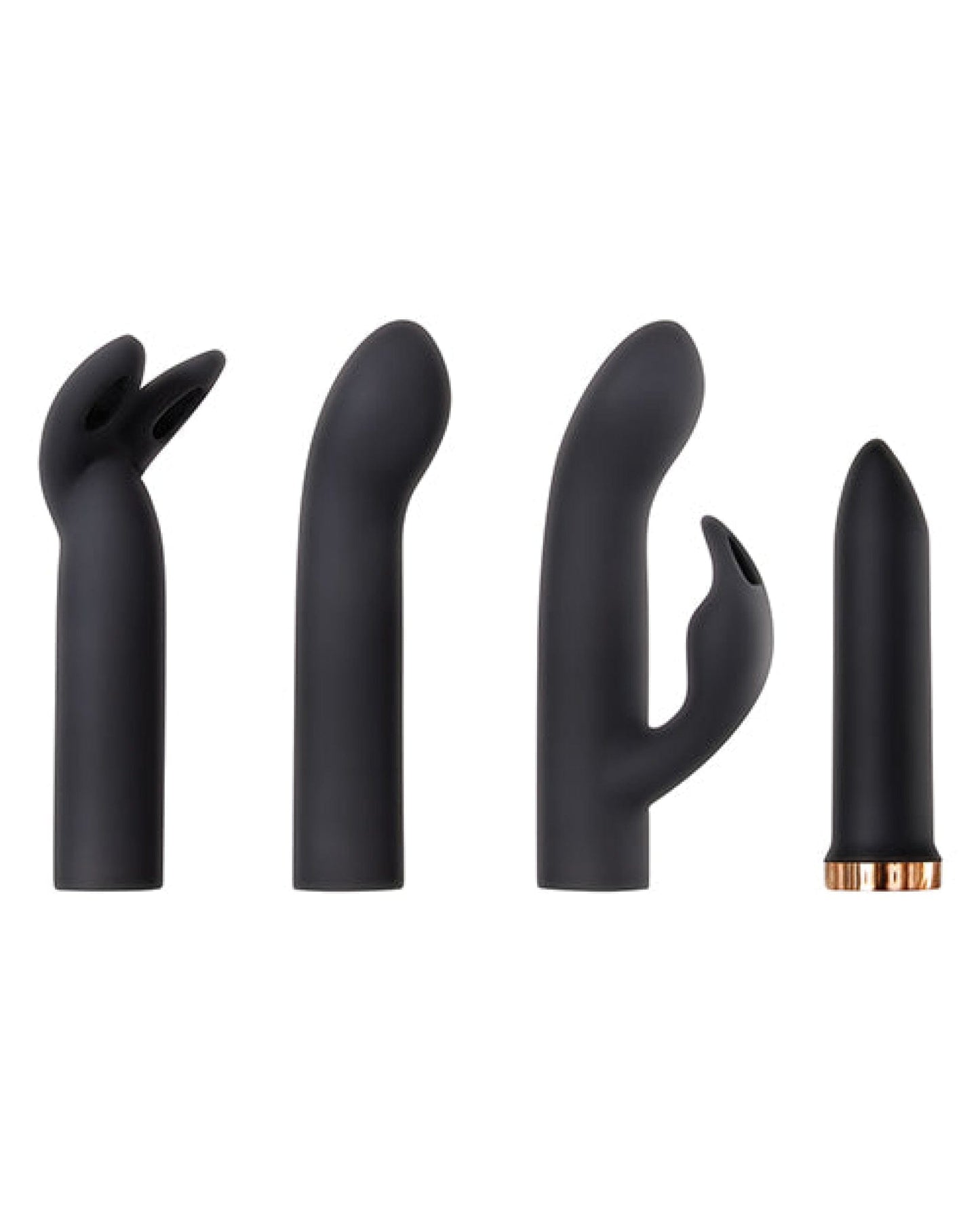 Doll Authority Vibrators Evolved Four Play Kit - Black-rose Gold