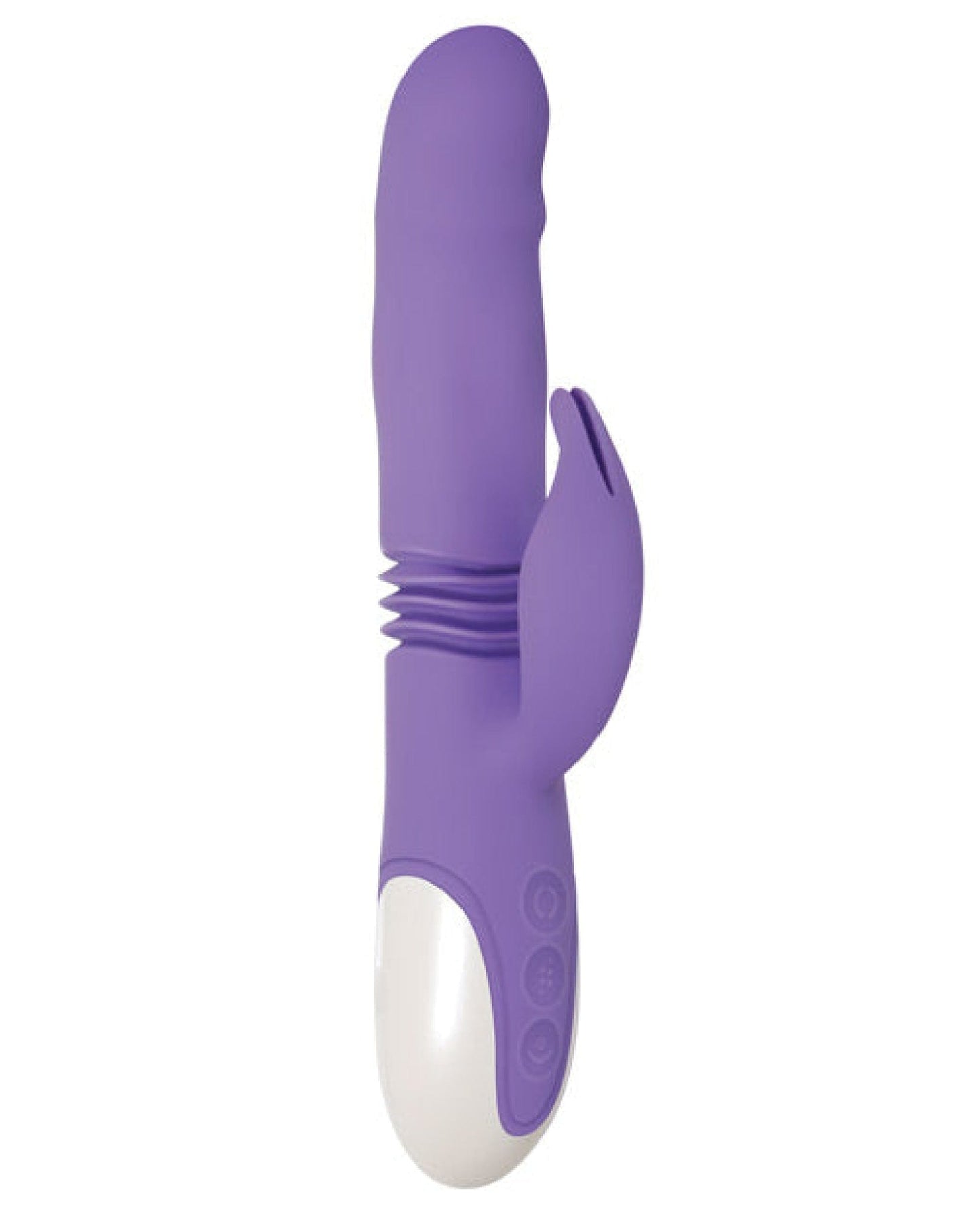Doll Authority Vibrators Evolved Thick & Thrust Bunny Dual Stim Rechargeable - Purple
