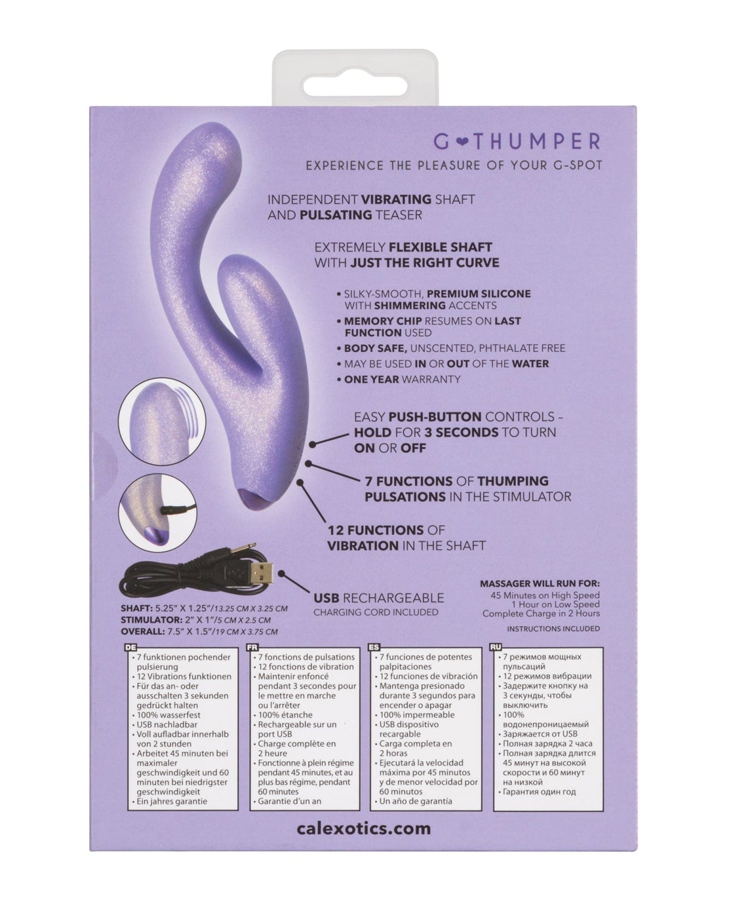 Doll Authority Vibrators G-love G-thumper - Purple