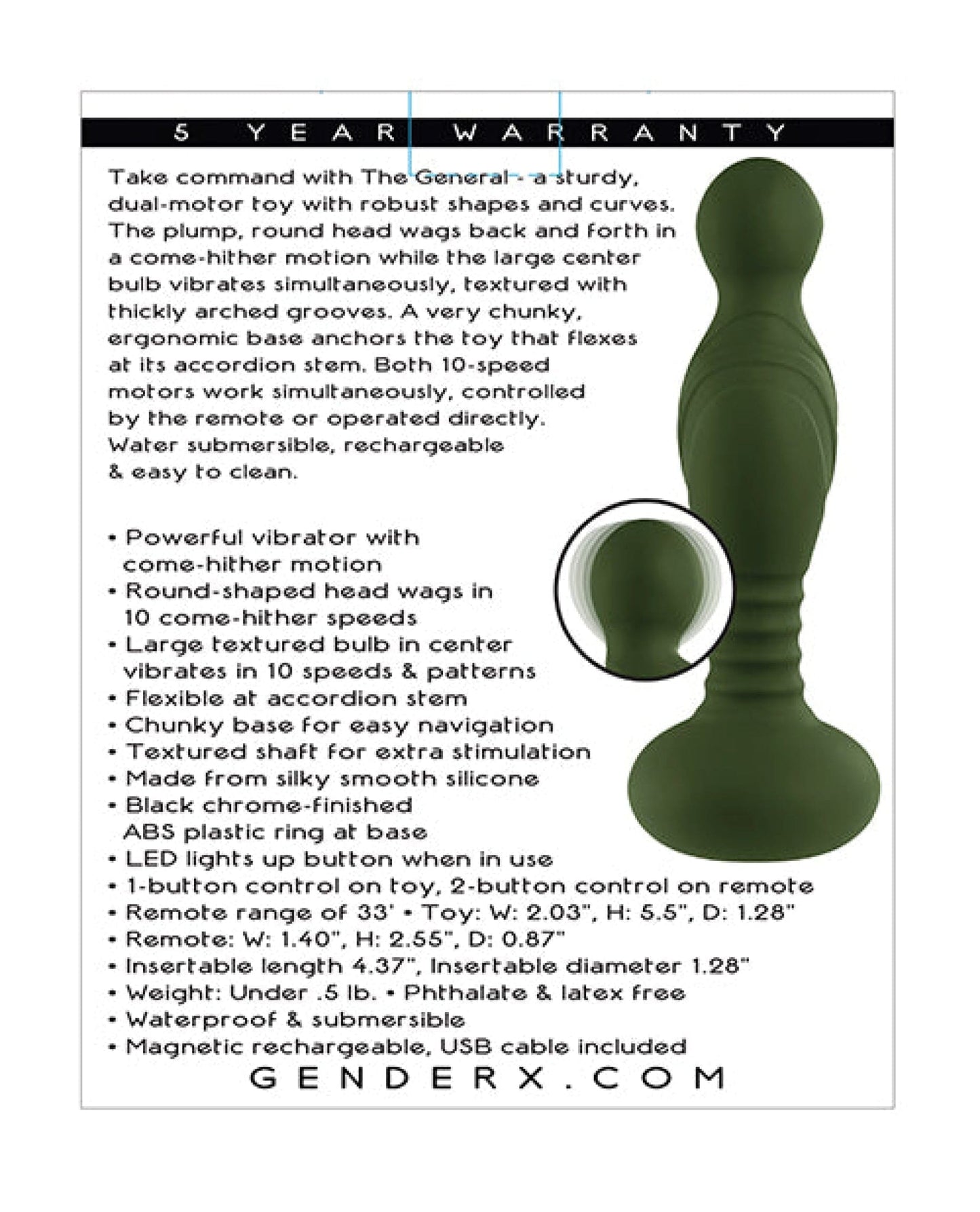 Doll Authority Vibrators Gender X The General - Green