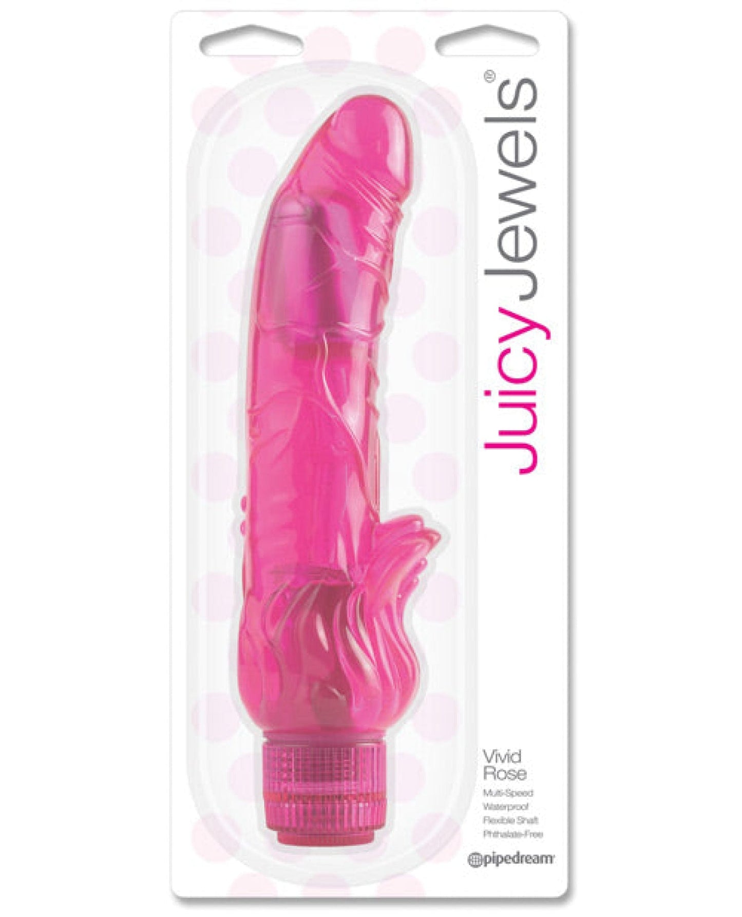 Doll Authority Vibrators Juicy Jewels Vivid Rose Vibrator - Dark Pink