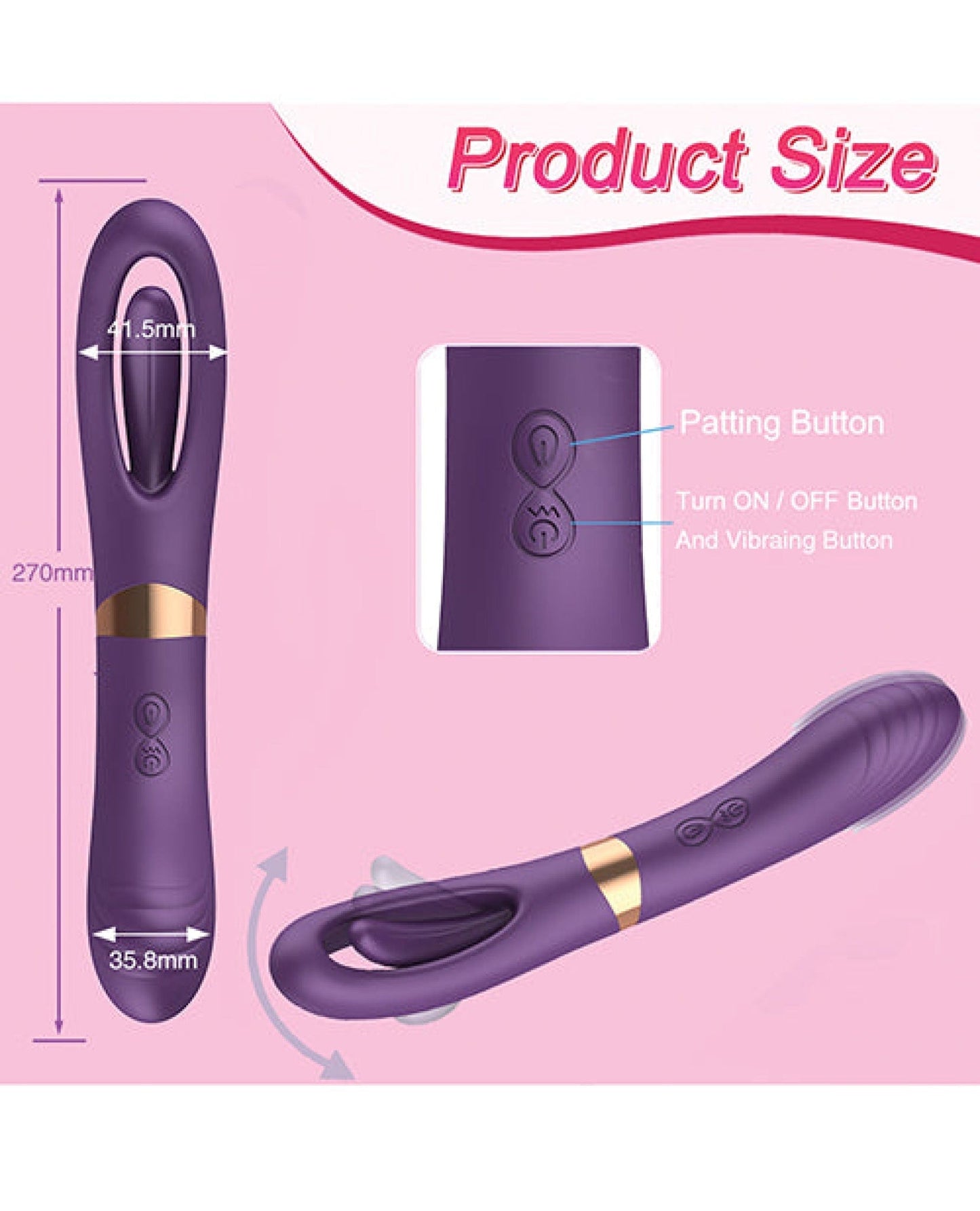 Doll Authority Vibrators Lisa Flicking G-spot Vibrator - Purple