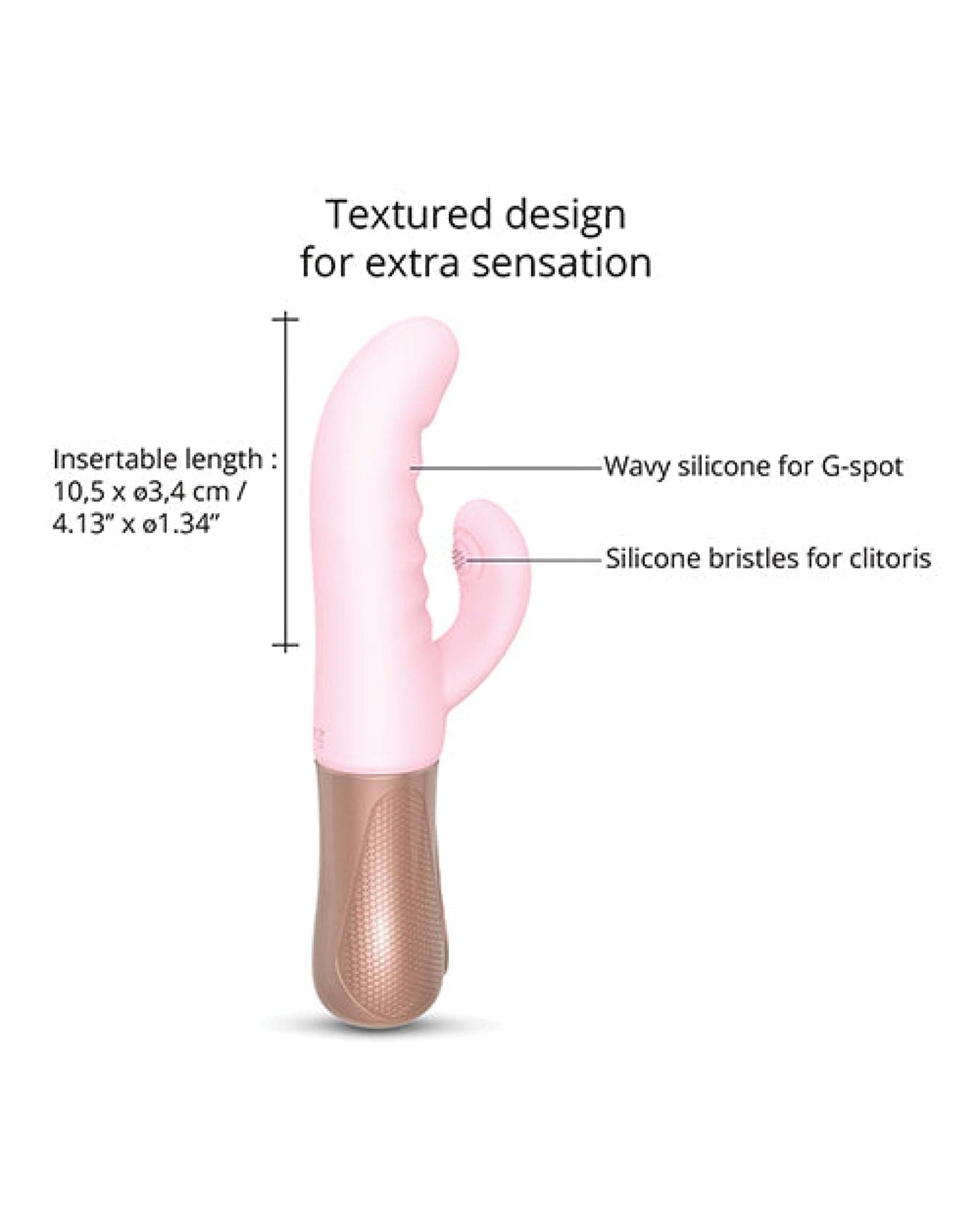 Doll Authority Vibrators Love to Love Sassy Bunny Thrusting G-Spot Rabbit - Baby Pink