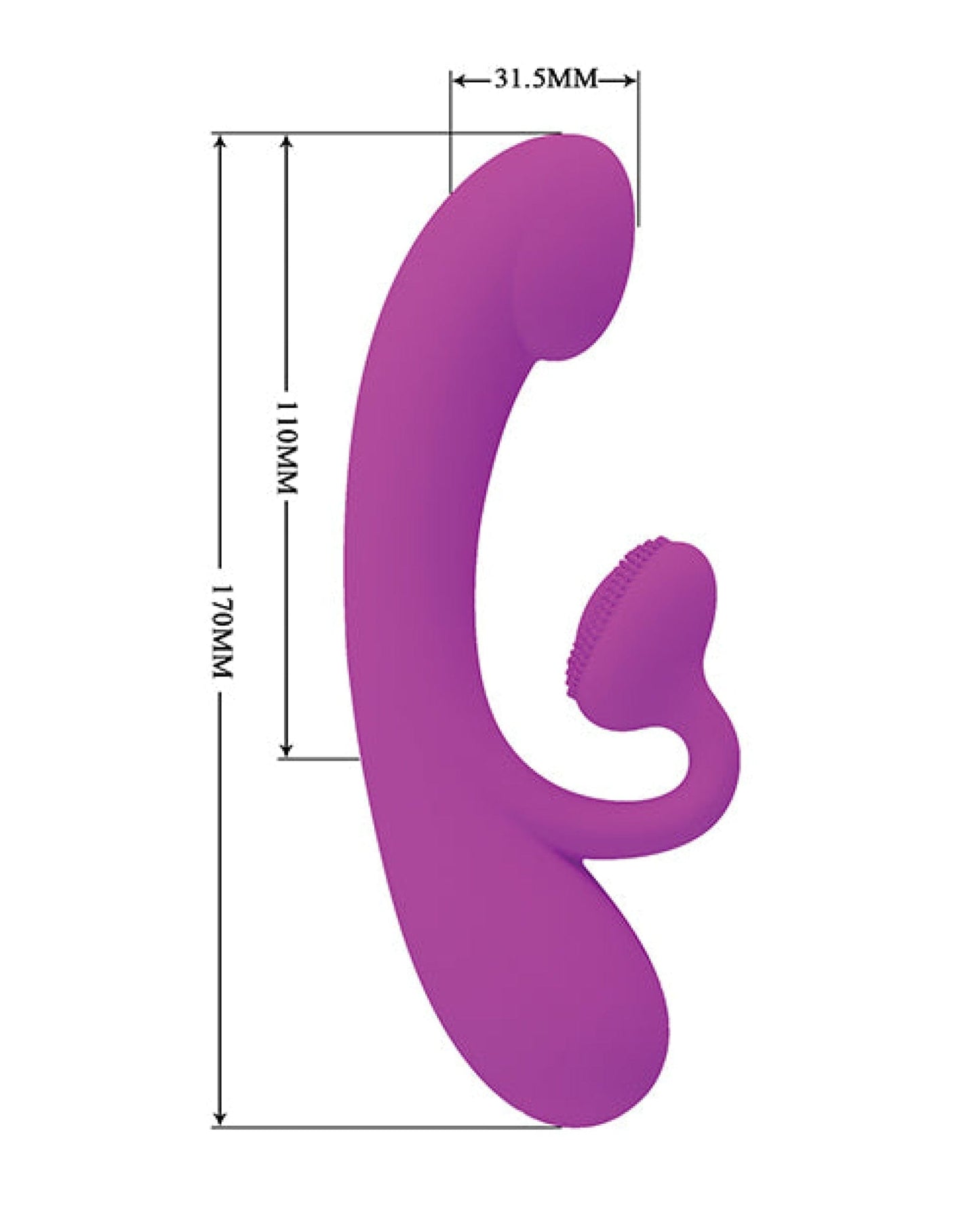 Doll Authority Vibrators Pretty Love Sincere Scrub Brush Rabbit - Fuchsia