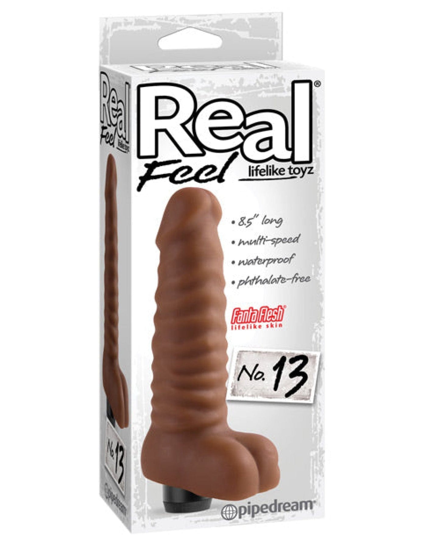 Doll Authority Vibrators Mutli-speed Brown "Real Feel No. 13 Long 8.5"" Vibe Waterproof"