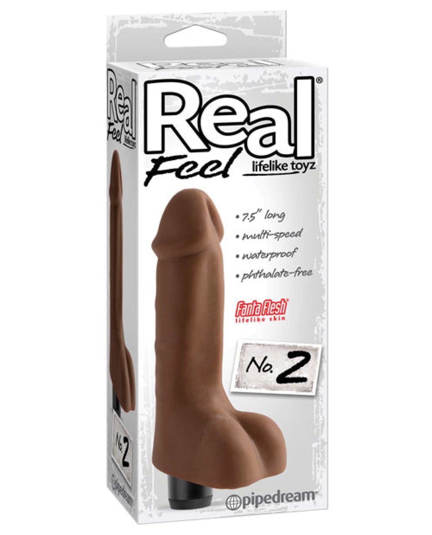 Doll Authority Vibrators Brown / 8" Real Feel No.2 Long Vibe Waterproof