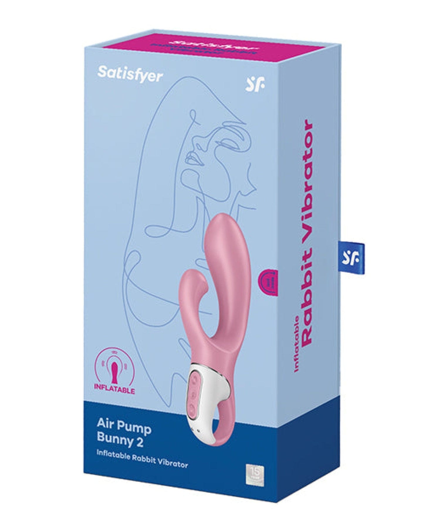 Doll Authority Vibrators Satisfyer Air Pump Bunny 2 - Light Red