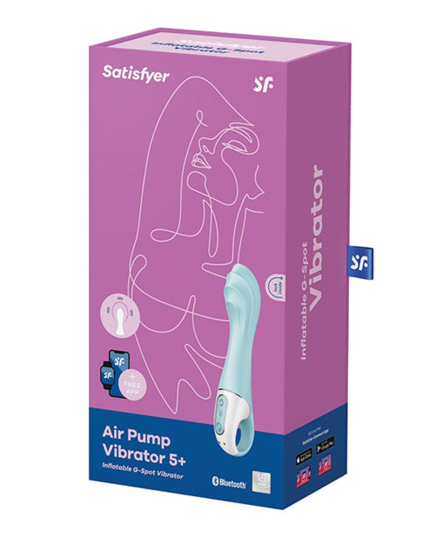 Doll Authority Vibrators Satisfyer Air Pump Vibrator 5+ - Blue