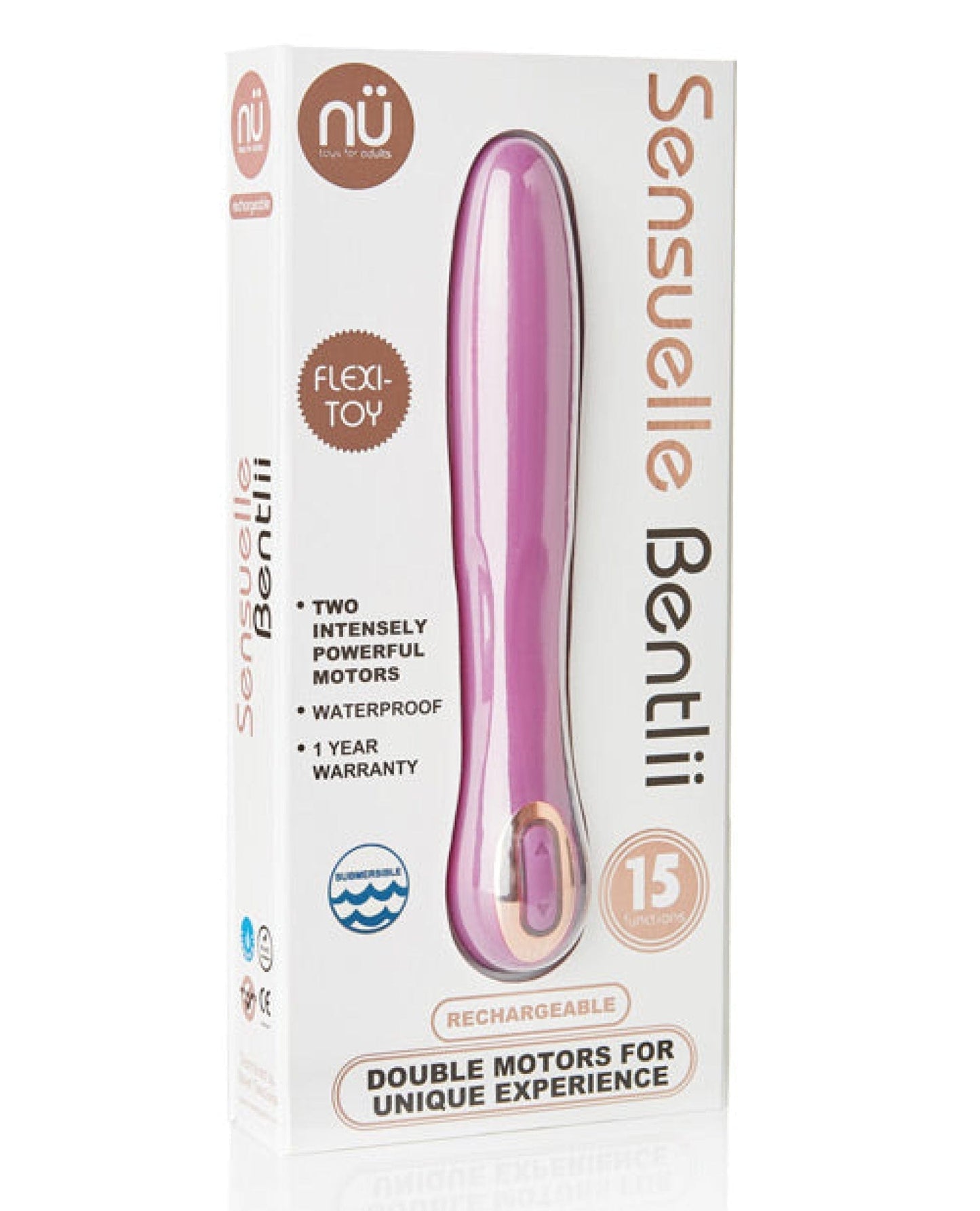 Doll Authority Vibrators Orchid Purple Sensuelle Bentlii 2 Motors Flexible Vibe