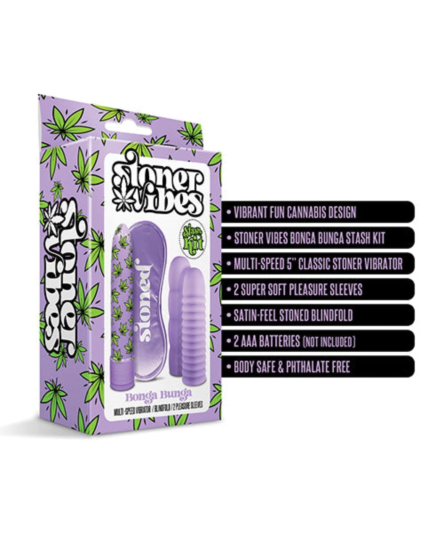 Doll Authority Vibrators Stoner Vibes Bonga Bunga Stash Kit - Purple