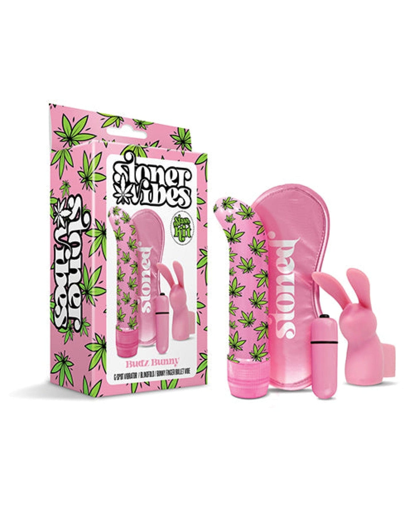 Doll Authority Vibrators Stoner Vibes Budz Bunny Stash Kit - Pink
