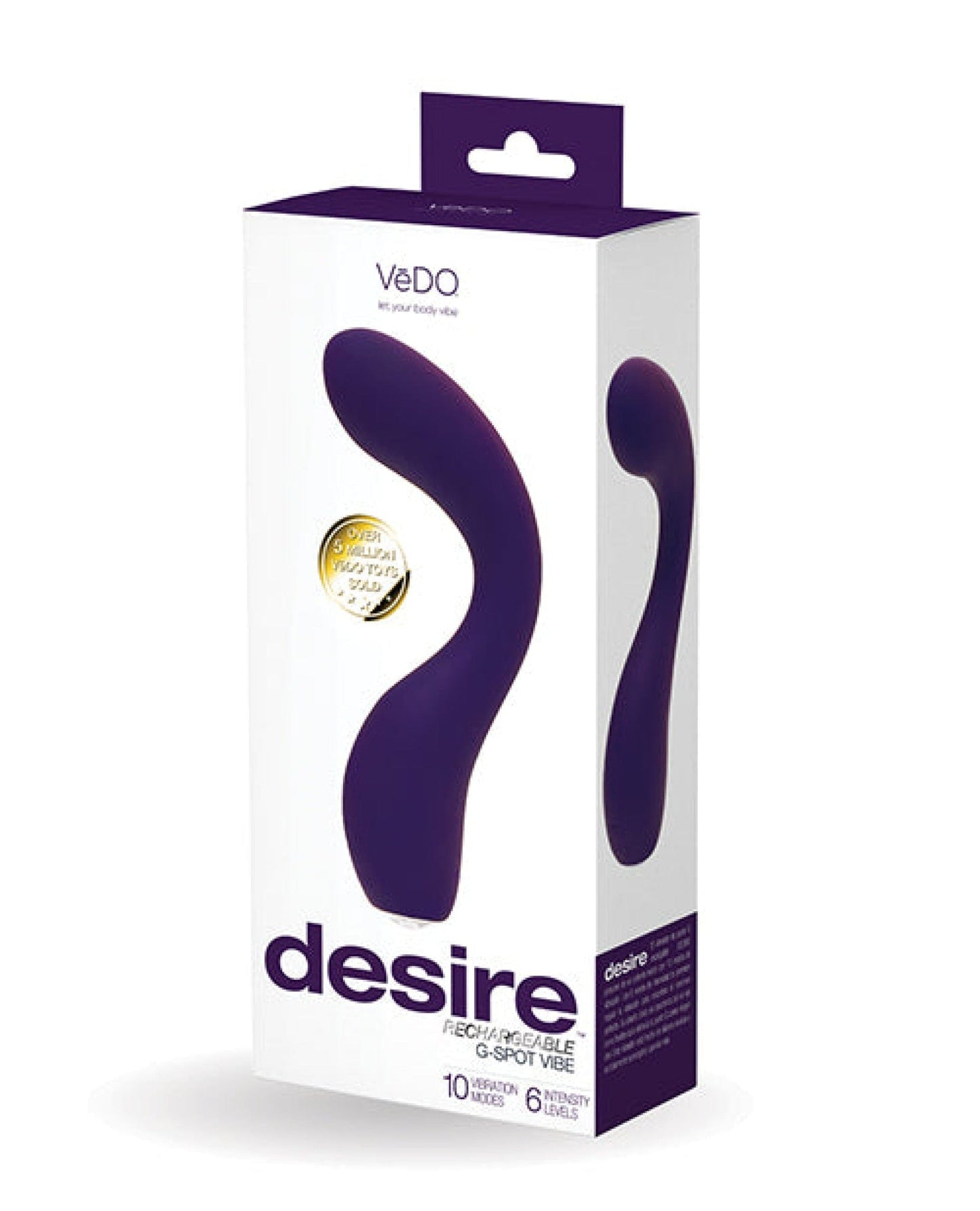 Doll Authority Vibrators Purple VeDo Desire Rechargeable G-Spot Vibe