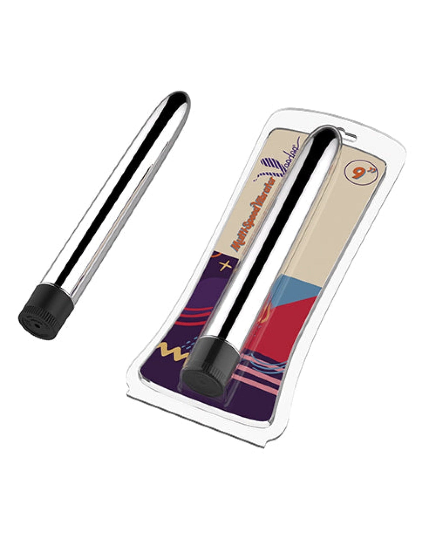 Doll Authority Vibrators Voodoo 9" Multi Speed Vibrator - Silver