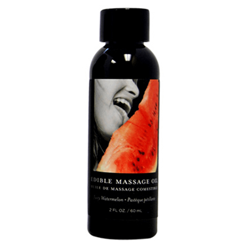 Earthly Body Lubes Edible Massage Oil Watermelon 2 fl oz / 60 ml