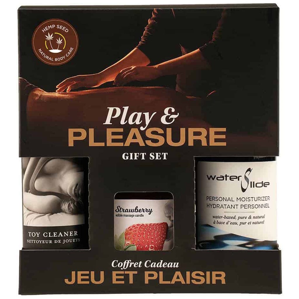 Earthly Body Lubes Play & Pleasure Set: Strawberry