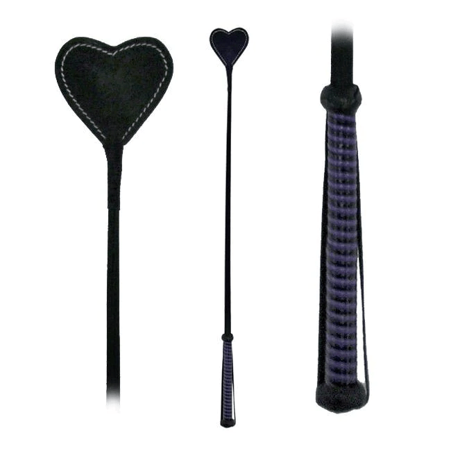 Fetissimo Other Riding Crop Heart Shaped Vegan Friendly Purple