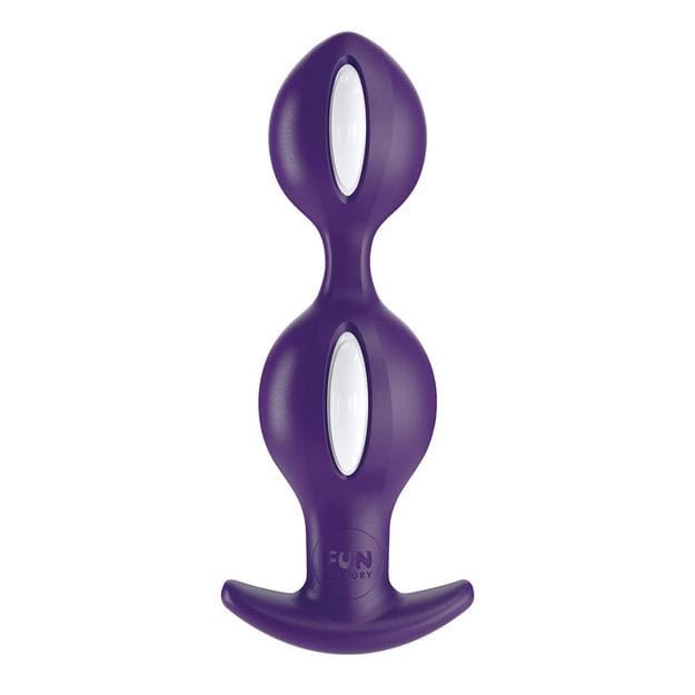 Fun Factory Anal Toys White/Dark Violet Fun Factory B Balls Duo Reactive Anal Plug White/Dark Violet
