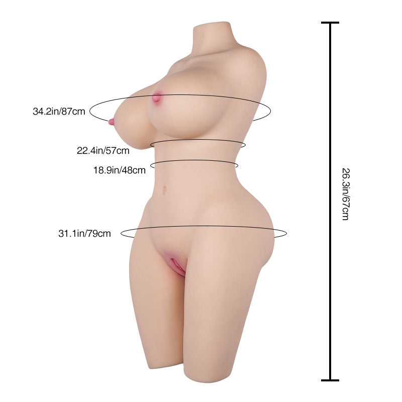 Ginny 80cm Fair Removable Vagina Torso Love Doll - Tantaly (EU Stock)
