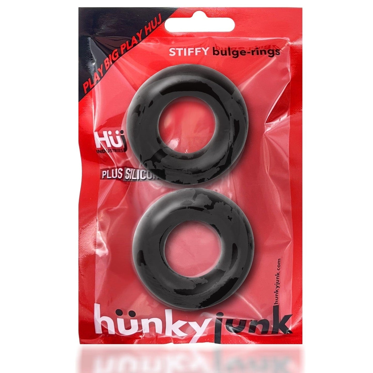 Hunkyjunk For Him STIFFY 2-pack bulge cockrings - TAR ICE
