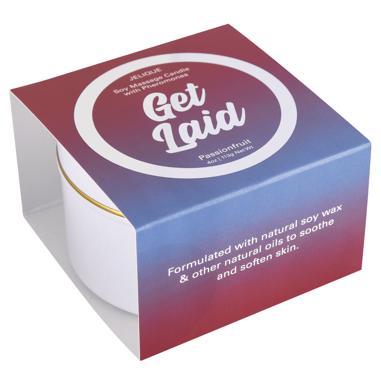 Jelique Lubes MOOD CANDLES Get Laid - Pheromone Massage Candle Passion Fruit 4oz | 113g