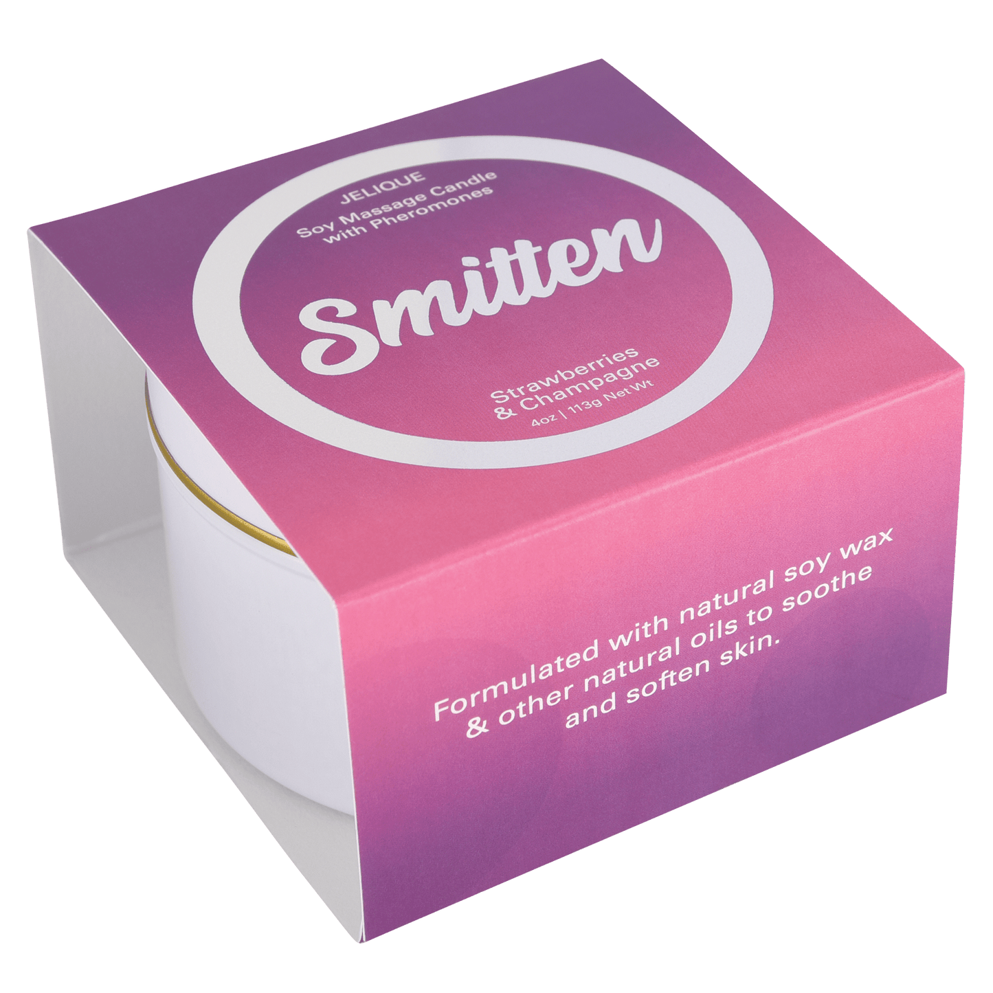 Jelique Lubes MOOD CANDLES Pheromone Soy Massage Candles Strawberry & Champagne 4oz | 113g