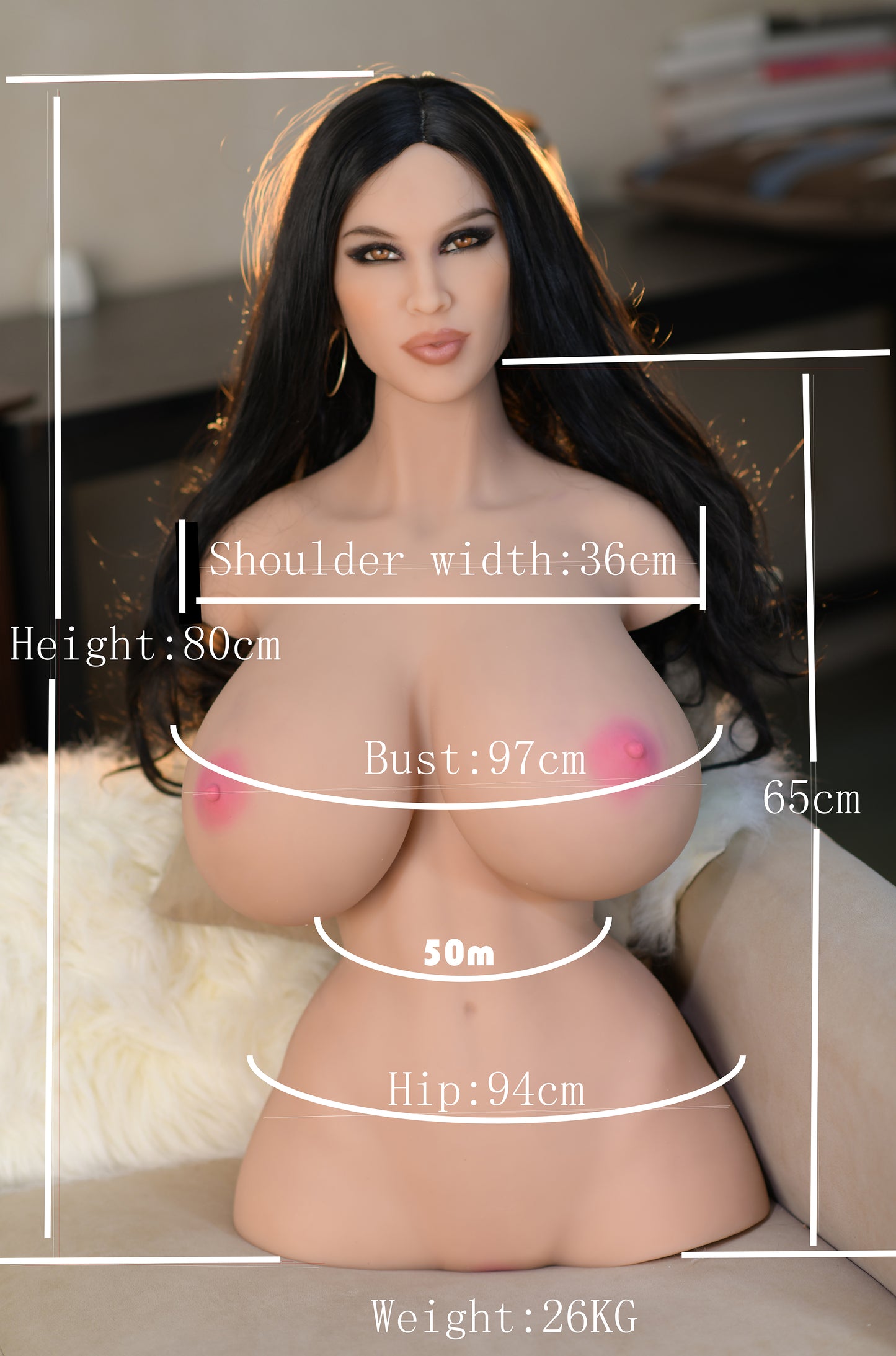 Jen 80cm BBW Torso Sex Doll - 6YE (USA Stock)