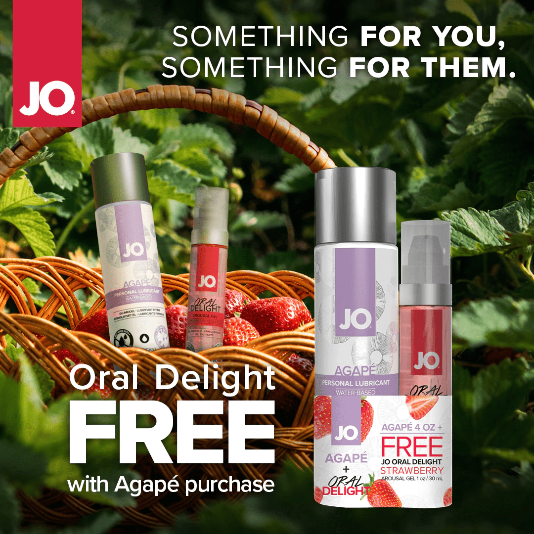 JO Lubricants Lubes JO Agape 4oz + GWP JO Oral Delight Strawberry Arousal Gel 1oz