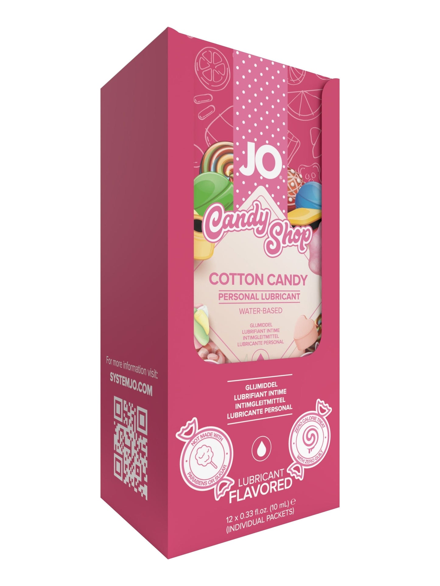 JO Lubricants Lubes JO H2O Foil Display Box - Cotton Candy - Lubricant 0.34 floz / 10 mL