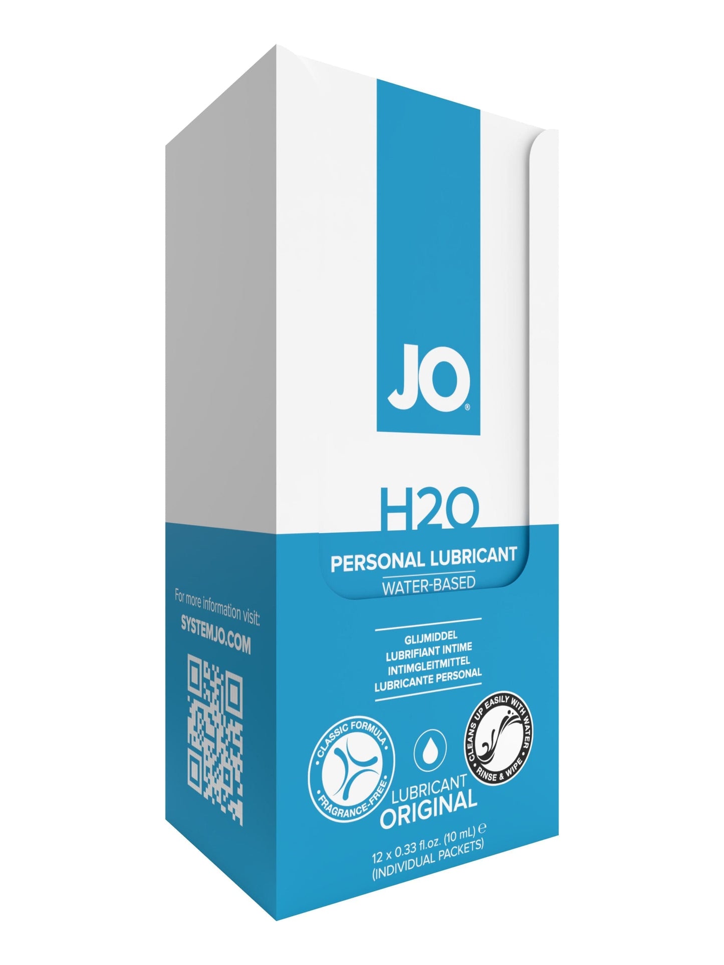 JO Lubricants Lubes JO H2O Foil Display Box - Original - Lubricant 0.34 floz / 10 mL