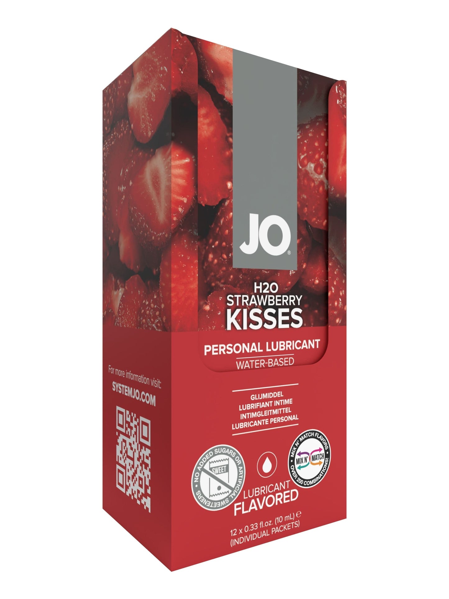 JO Lubricants Lubes JO H2O Foil Display Box - Strawberry - Lubricant 0.34 floz / 10 mL