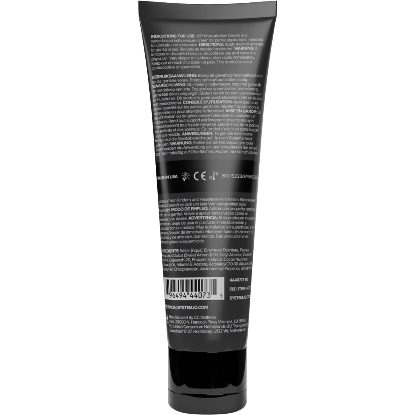 JO Lubricants Lubes Masturbation Cream - 4 oz / 120 mL