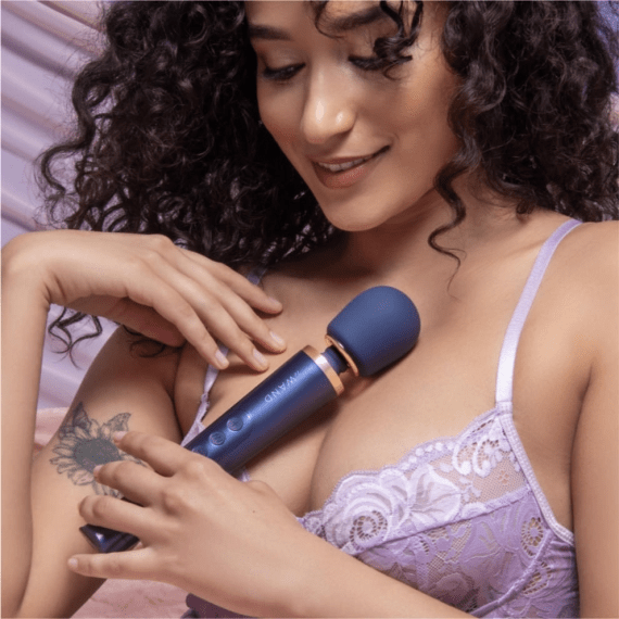 LE Wand Vibrators Petite Rechargeable Massager - Navy