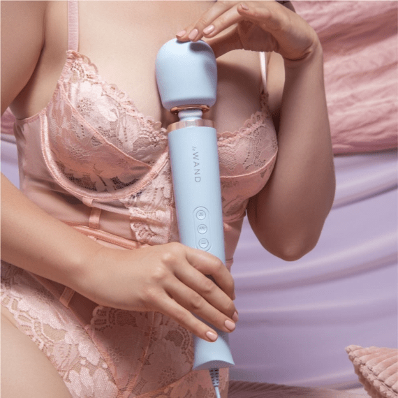 LE Wand Vibrators Plug-In Vibrating Massager - Sky Blue