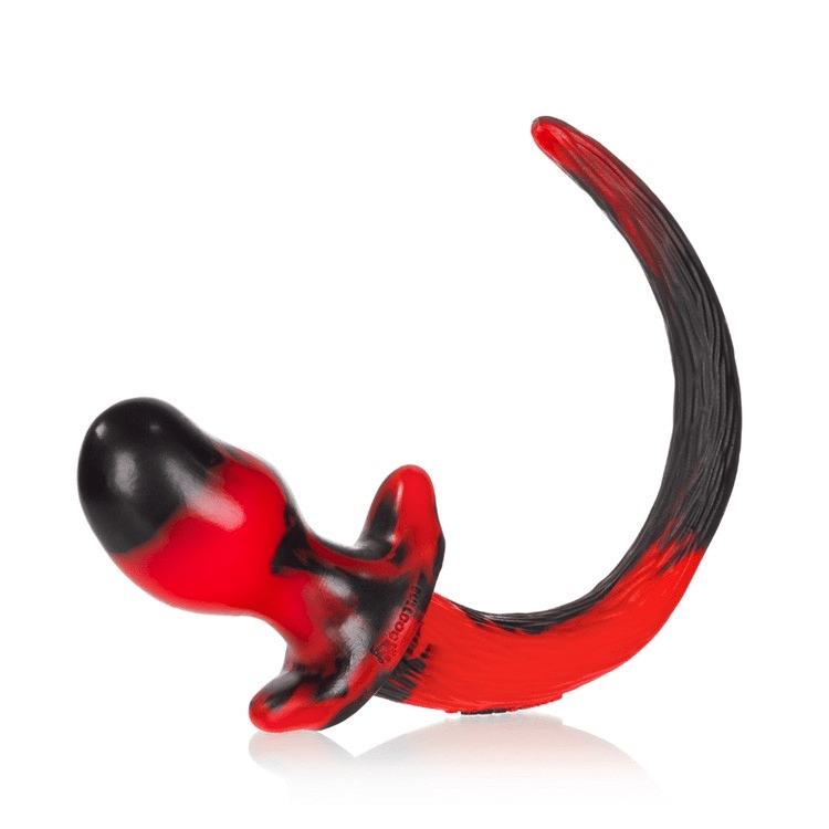 OXBALLS Anal Toys BEAGLE, puppy tail buttplug, RED SWIRL, Medium