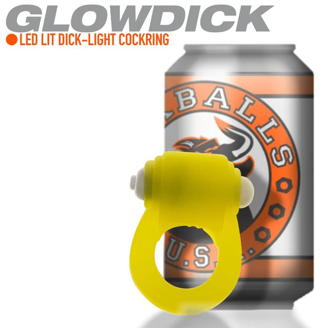 OXBALLS For Him GLOWDICK, cockring with LED, YELLOW ICE