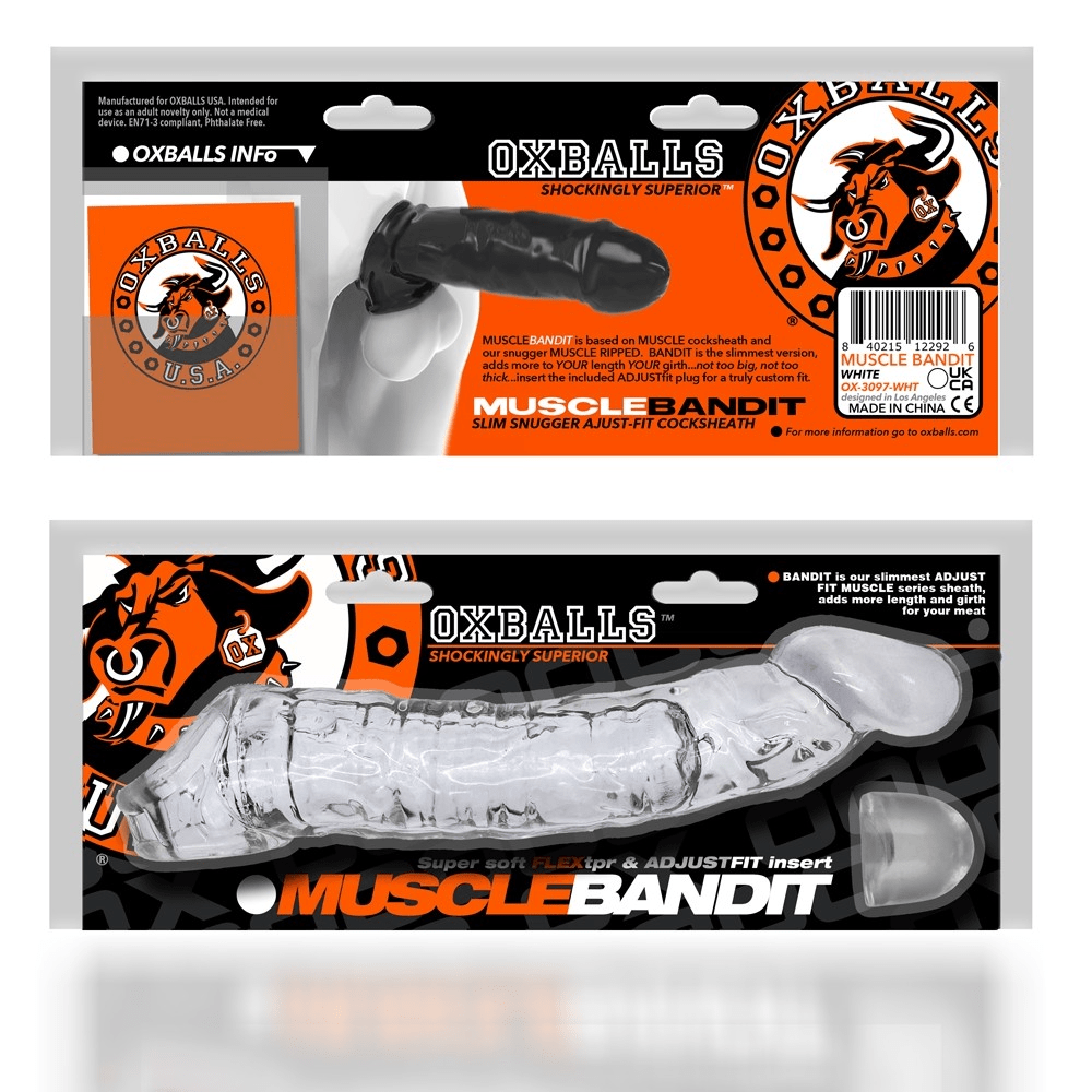 OXBALLS For Him MUSCLE BANDIT, slimmest Muscle cocksheath, CLEAR