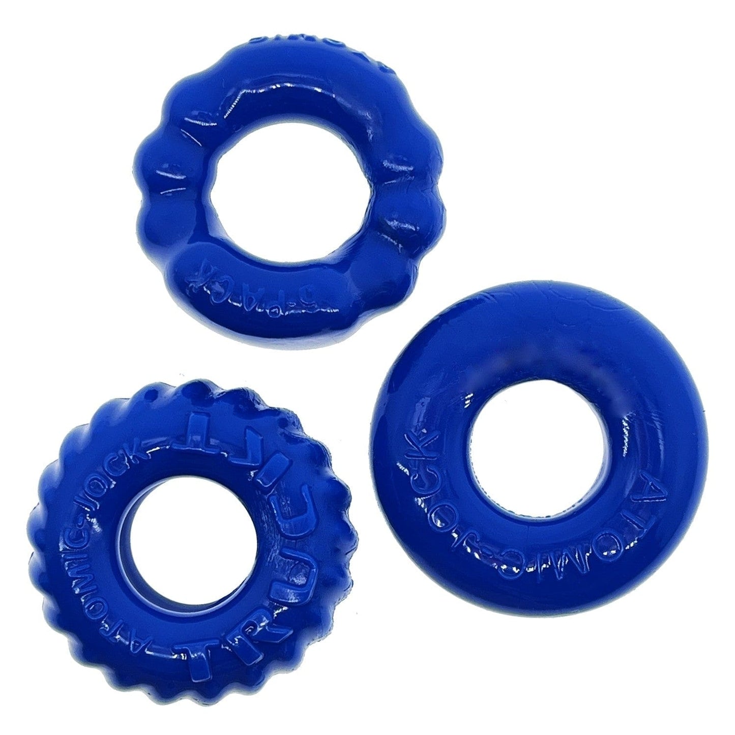 OXBALLS For Him Oxballs BONEMAKER 3-pack boner cockring kit - POOL BLUE