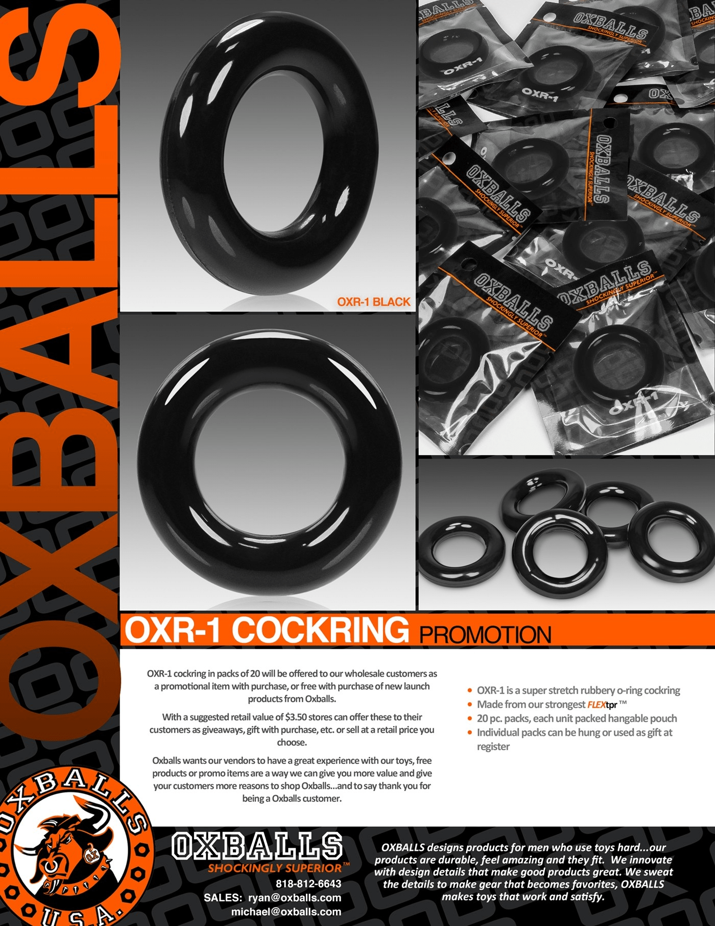 OXBALLS For Him OXR-1 20-pack BLK