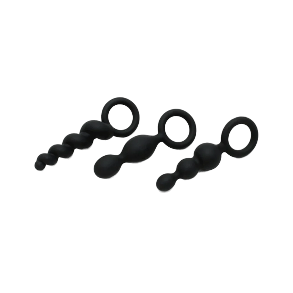 Satisfyer Anal Toys Booty Call (set of 3) (Black) - black