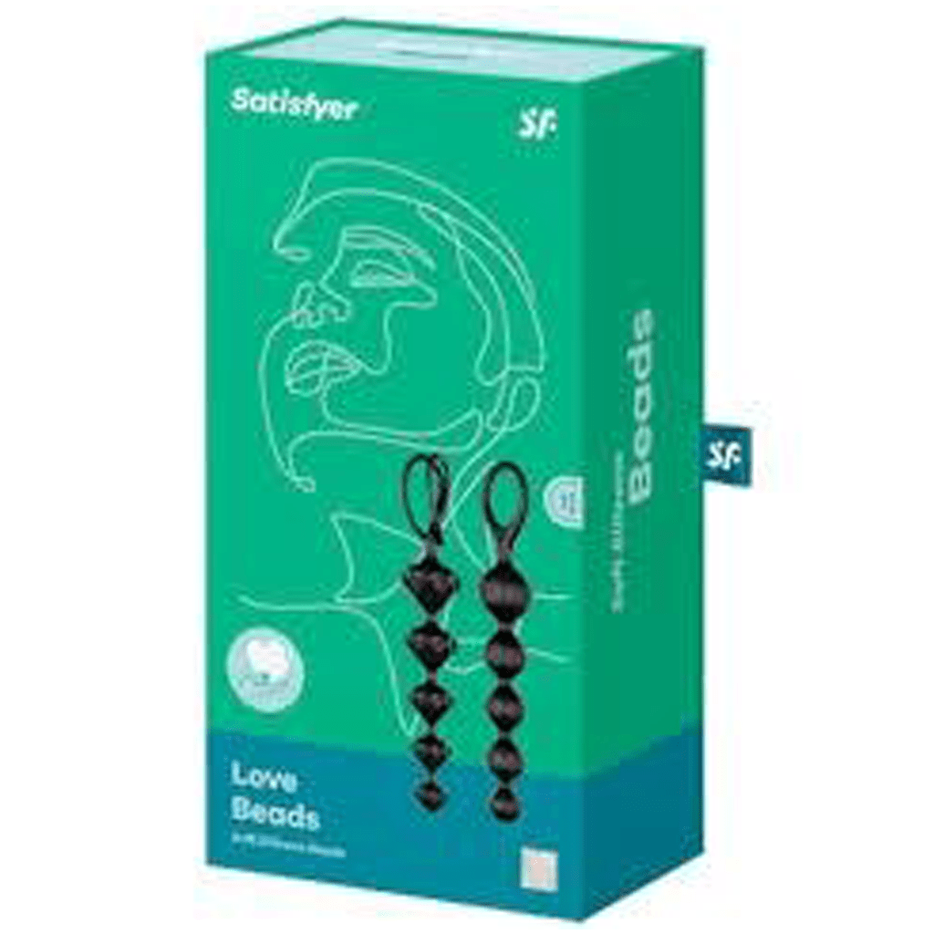 Satisfyer Anal Toys Love Beads (set of 2)(Black) - black