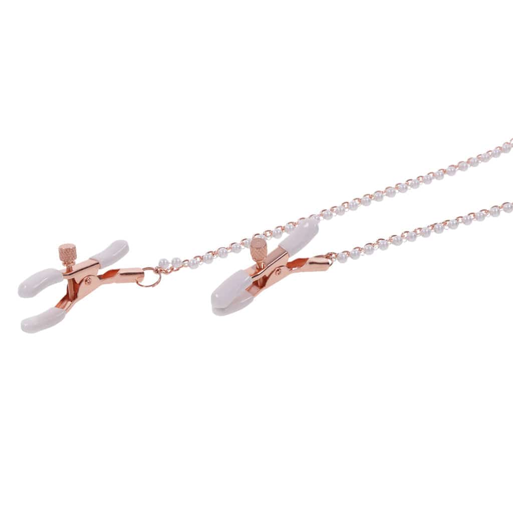 Sex & Mischief BDSM Peaches ‘n CreaMe Collar with Nipple Clamps