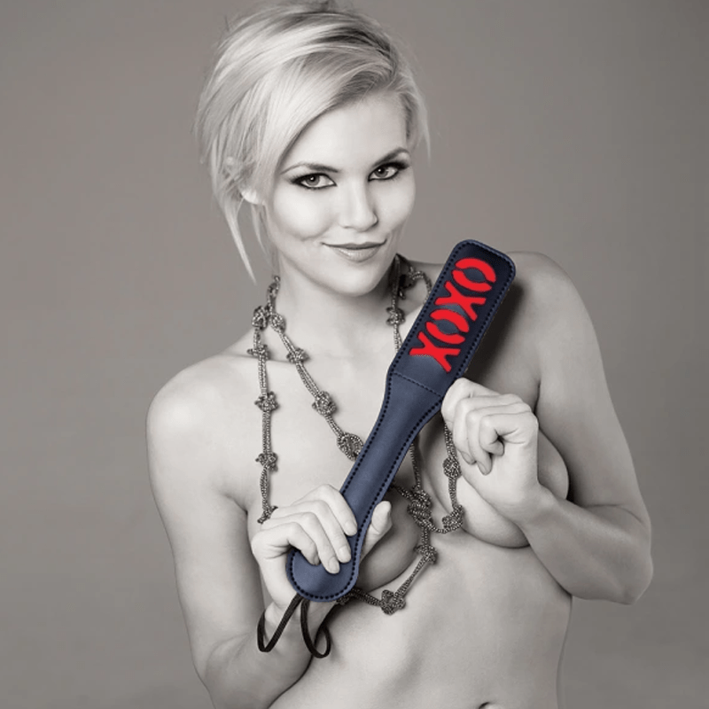 Sex & Mischief BDSM XOXO Paddle: Black