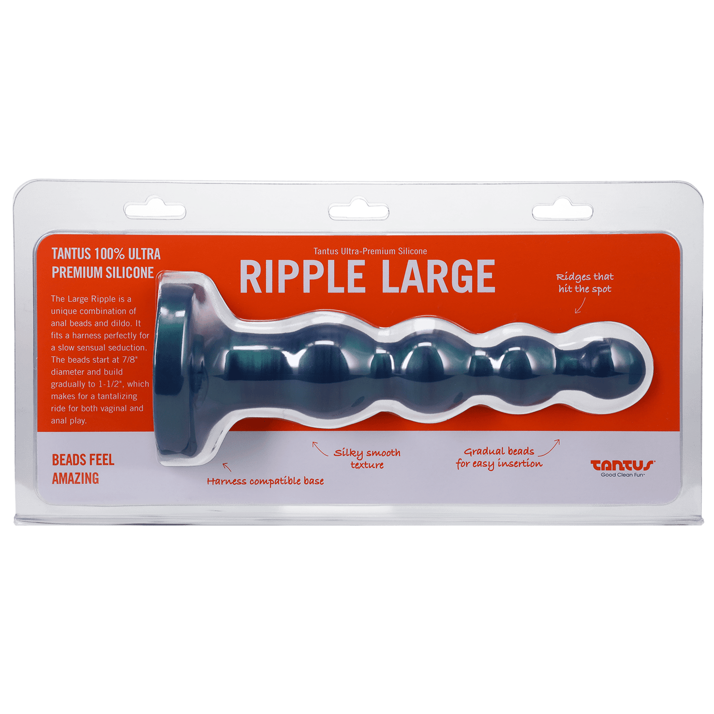 Tantus Anal Toys Ripple Large - Malachite