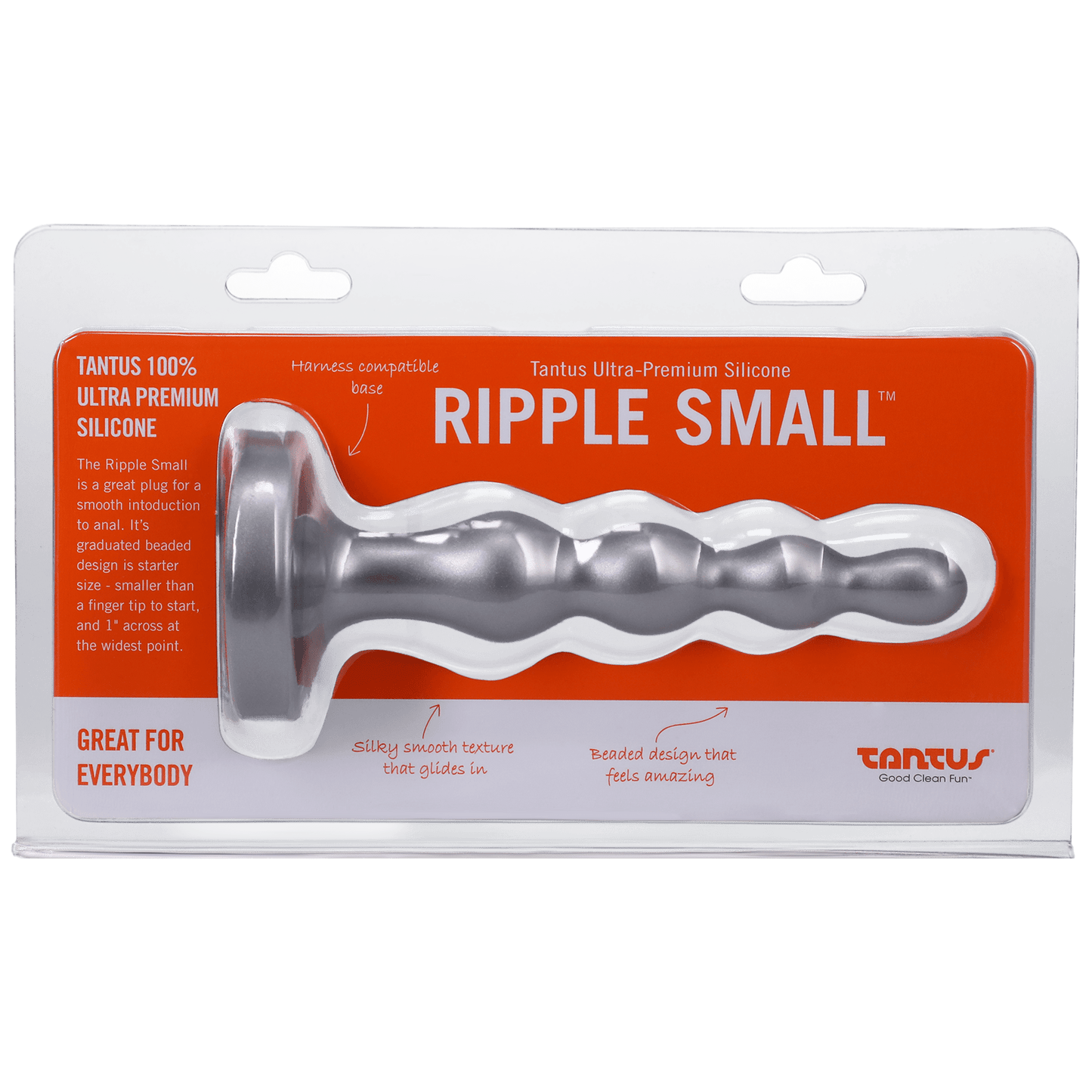 Tantus Anal Toys Ripple Small - Silver